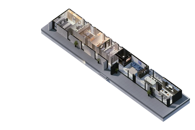 Luxury home_Rettangolare_Assonometria