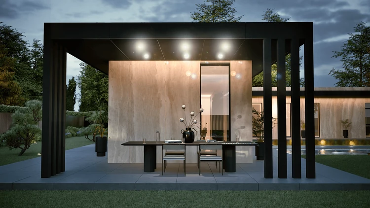 luxury home lateral L shape