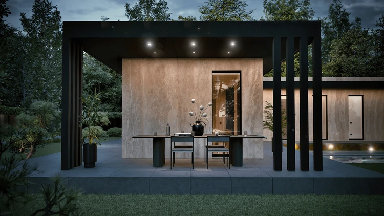 luxury home L Shape Little lateral